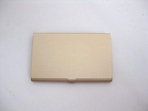 Brushed Matte Gold Business Card Holder - Brand New