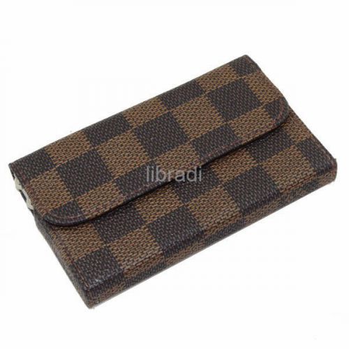 Stylish Business Name ID Credit Card Folder Holder Case Brown or White
