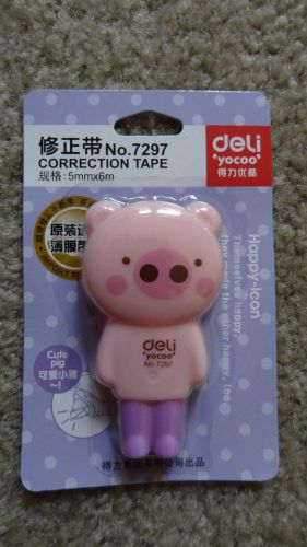 New!Cute Deli Hearty Pink Bunny Correction tapes(5mm x 6mm) White out from foot