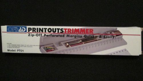 OFISAID PRINTOUTS TRIMMER PT01 Zip-off Perforated Margins Quickly &amp; Easily NEW