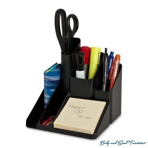 Office Desk Organizer Holder Black Storage PC Tray Sorter Paper Pencil Desktop
