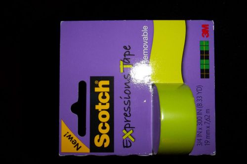 &#034;NEW&#034; SCOTCH EXPRESSIONS TAPE REMOVABLE 3/4&#034;INCH X 300&#034;INCH NEW IN PACKAGE