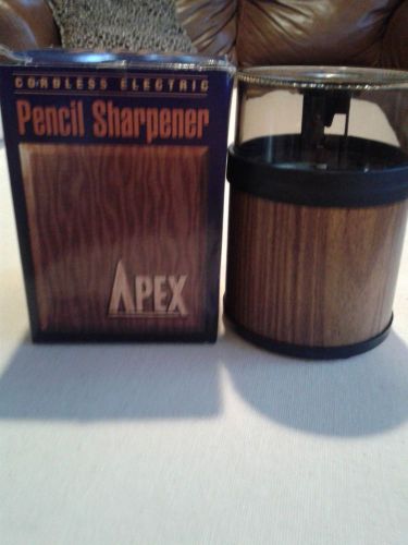 Vintage Apex Cordless Electric Pencil Sharpener Battery Operated New In Box