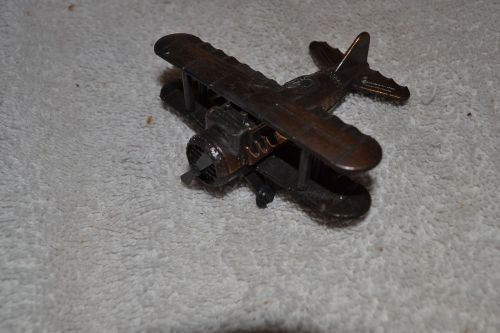 Vintage Novelty Pencil Sharpener Diecast Bi-Plane Metal Miniature 3&#034;  Estate