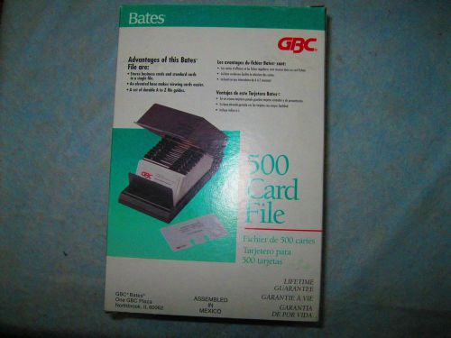 Vintage Bates File B35 - 500 ( ROLODEX ) Black w/Cards New In Box Business Card