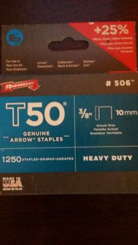 Arrow Fastener T50® Staple, 3/8 in, 0.05&#034; Wire