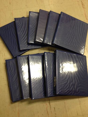 Used Lot of 11 Blue Binders 3-Ring Presentation  5 - 1 inch, 6 - 1/2 inch