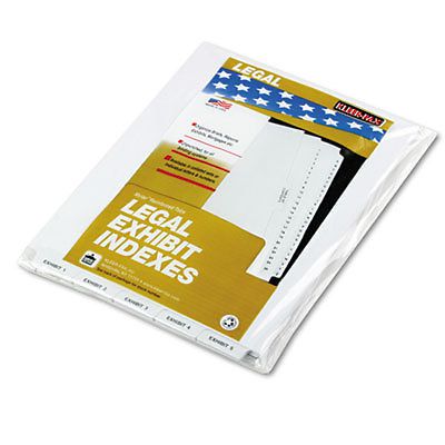 80000 series bottom tab legal index dividers, &#034;exhibit 1&#034; - &#034;exhibit 25&#034; 81178 for sale