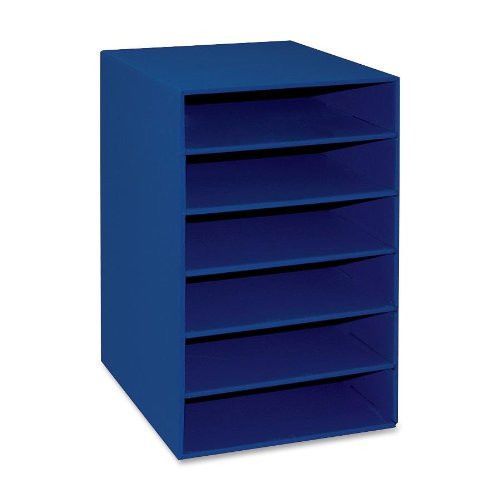 Blue 6 Shelf Organizer Paper Holder Construction Filler Art Storage Classroom