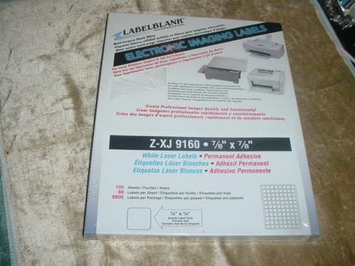 8800 LABELS BLANK 7/8&#034; X 7/8&#034; Square White Ink Jet Printing #2