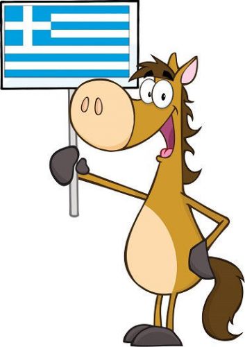 30 Custom Greek Horse Personalized Address Labels