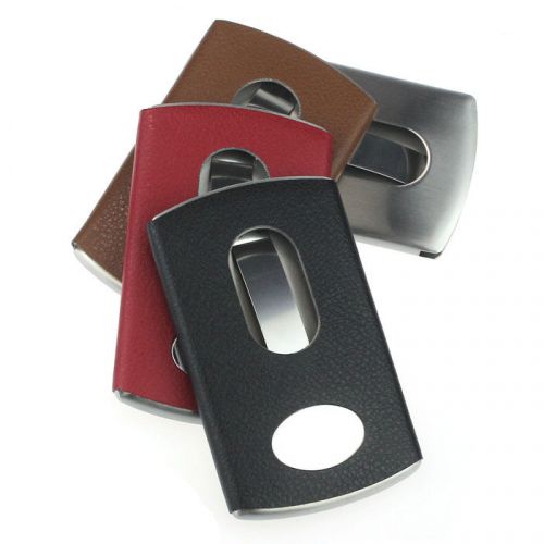 Thumb Slide Out Stainless Steel Pocket Business Credit Card Holder Case Reliable