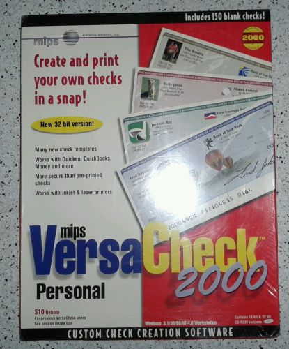 MIPS VersaCheck Personal + 150 checks Print checks Versa Check(NEW &amp; SEALED) WOW