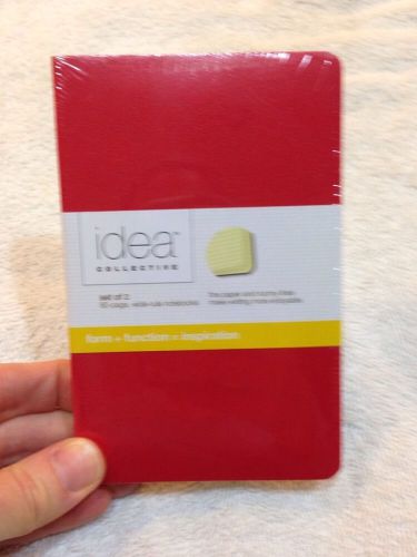 Tops Collective Idea Set Of 2 Notebooks, 3.5x5.5, Black And Red