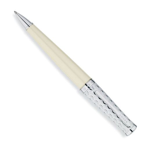 CROSS SAUVAGE Ballpoint pen IVORY etched Chrome AT0312-2