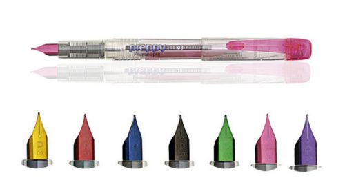 Platinum Preppy PPQ-200 Fountain Pen Manga Comic Pen 0.3 Extra Fine Nib PINK INK