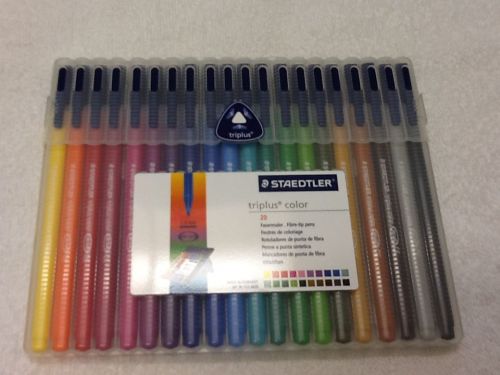 Staedtler Triplus 1 mm Pens 20 Colours Set