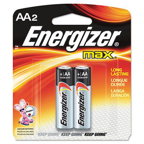 Energizer MAX Alkaline Batteries, AA, 2 Batteries/Pack, PK - EVEE91BP2