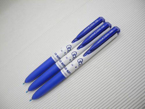3pcs New Sanrio Hello Kitty UNI-BALL UMN-185KT 0.38mm roller ball pen Blue(Japan