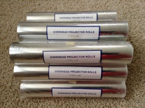 Lot Of 11 Overhead Projector Write On Film Rolls 10 1/2&#034; Inches x 50&#039; feet NOS