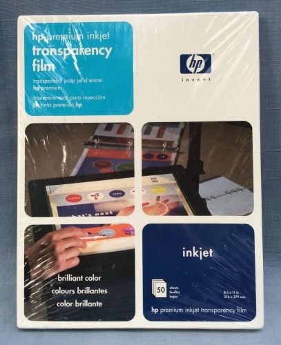 HP Premium Inkjet Transparency Film C3834A 50 Sheets New