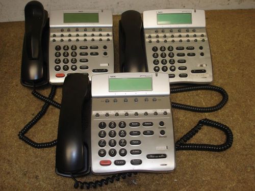 Lot of 3 NEC DTR-8D-1 (BK) D TERM SERIES i MULTILINE BUSINESS PHONE