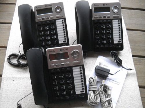 Lot of 3 AT&amp;T 2 Line Business Telephones Model: 17929