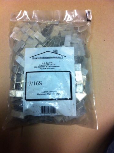 7/16S Aluminum Plywood Clips 250 Count NOS