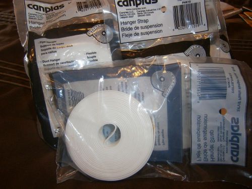12 rolls canplas 3/4&#034; x 10&#039; plastic hanger straps pipe duct utility strap new for sale