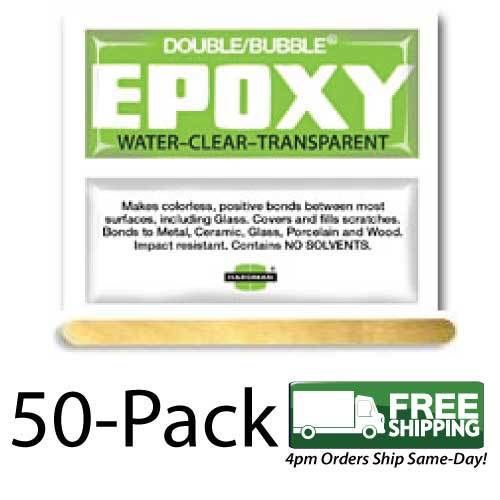 50-pack - hardman double bubble &#034;green&#034; crystal clear epoxy  #04004 for sale