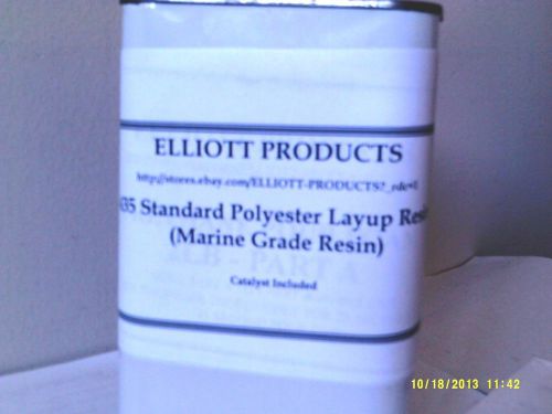 435 standard polyester layup resin marine grade plus mekp  and free wax, 5 gal for sale