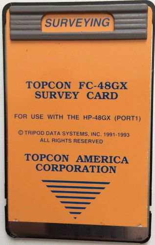 TOPCON FC-48GX Survey Card for HP 48GX Calculator