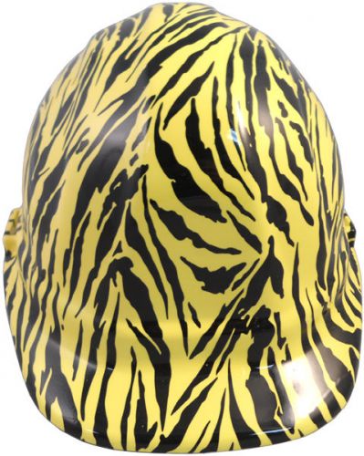 New! hydro dipped cap style hard hat w/ ratchet suspension- tiger yellow - wild for sale