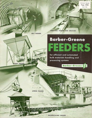 Equipment Brochure - Barber-Greene - Material Feeders Grizzlies - 1962 (E1677)