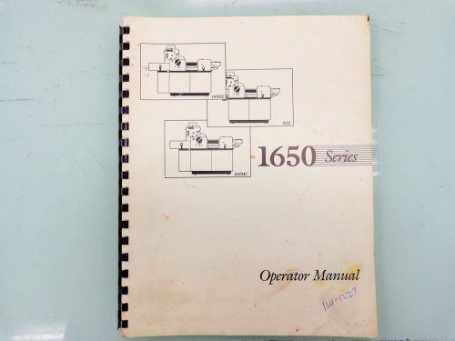 Multi 1650 Offset Press  owner/operators manual originl NOT A COPY