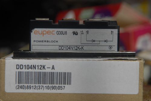 New 10 pc eupec dual rectifier diode module dd104n12k -1200v 104a + 30pcs screws for sale