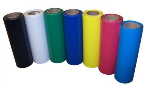 5rolls pack 15”x3ft heat transfer pu vinyl w/ sticky back,easy weed;cutter,press for sale