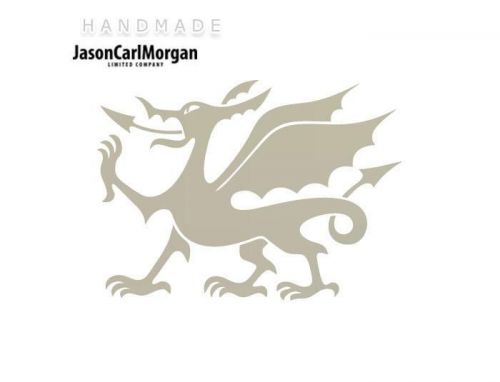JCM® Iron On Applique Decal, Welsh Dragon Silver
