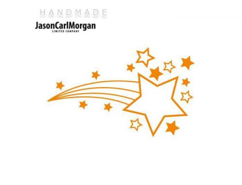 JCM® Iron On Applique Decal, Shooting Star Neon Orange