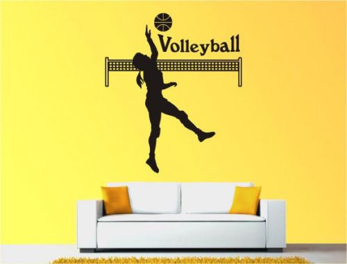 2X Wall Vinyl Decal Volleyball Player Removable Stickers Bed Room Home Decor-55B