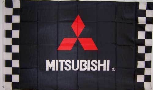 Mitsubishi Motors Checkered Flag 3 ft x 5 ft Indoor Outdoor Auto Banner