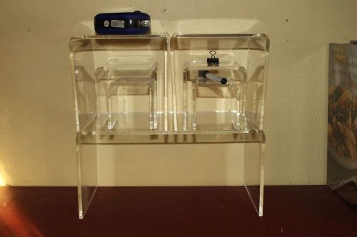 7 Clear Acrylic Risers 4 Sizes For Jewelry of Collectible Display