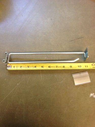Curl Back Scan Hook with Metal Plate 11 INCH ! LOT 100 With Plastic Tags/labels