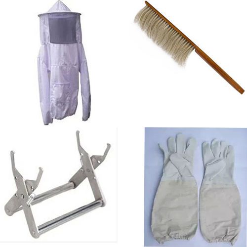 Beekeeping hive frame holder + overalls + gloves + bees sweep equipment for sale