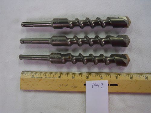 3 new bosch sds plus carbide tipped  drill bits. 27/32&#034; x 8&#034; german {d447} for sale