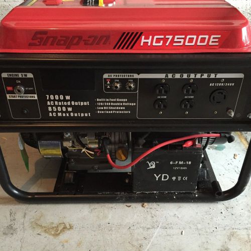 Snap-on hg7500e portable generator 13.0 hp for sale