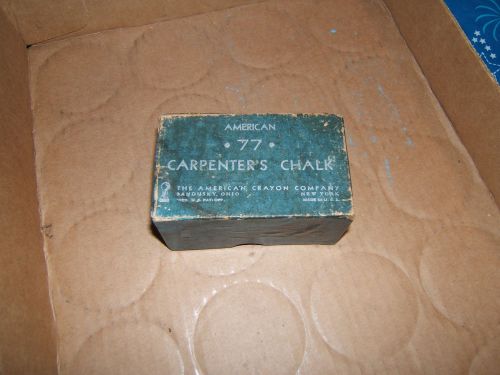 American Crayon Sandusky Ohio Carpenters Chalk Box Blue Chalk