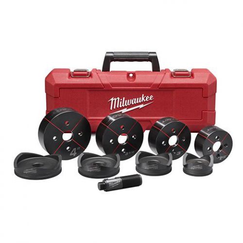 New milwaukee tool 49-16-2695 exact 2 1/2&#034; - 4&#034; 9pc electrical knockout set case for sale