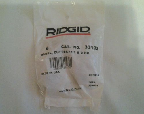 RIDGID  Pipe Cutting Wheel  33105 F 3 1&amp;2 HD ( Lot  of 6)- NIP