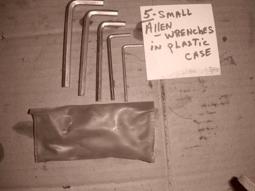 5 small allen wrenchs in plastic pouch